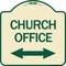 Signmission Church Parking W/ Bidirectional Arrow Heavy-Gauge Aluminum Sign, 18" x 18", TG-1818-24273 A-DES-TG-1818-24273 - alternate 1
